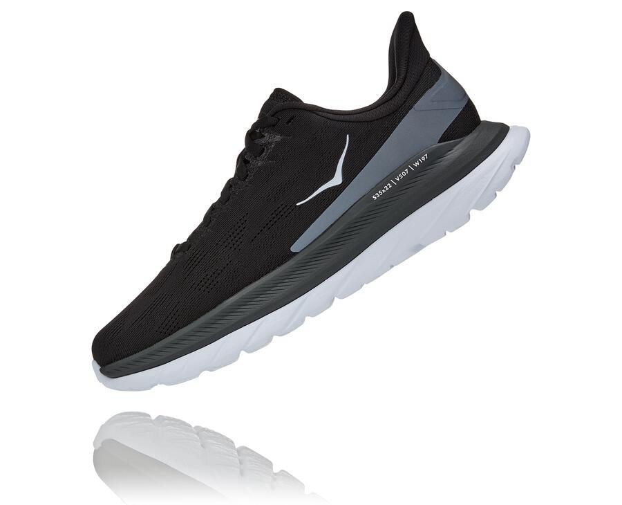 Running Shoes Womens - Hoka One One Mach 4 - Black/White - AVURTOP-95